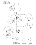 Luceplan Costanza Ersatz Halbring ohne Bohrloch alte Version / Luceplan Costanza half ring without hole old Version