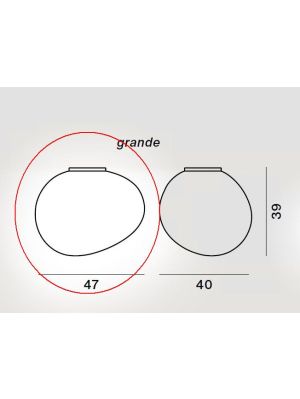 Foscarini Gregg Grande Soffitto Ersatzglas / Foscarini Gregg Grande Soffitto Replacement Glass