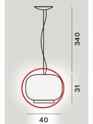 Foscarini Chouchin Bianco 1 Halogen-Pendelleuchte Ersatzglas / Foscarini Chouchin Bianco 1 Halogen-Pendant Lamp Replacement Glass