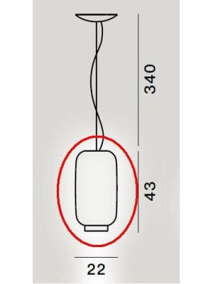 Foscarini Chouchin Bianco 2 Halogen-Pendelleuchte Ersatzglas / Foscarini Chouchin Bianco 2 Halogen-Pendant Lamp Replacement Glass