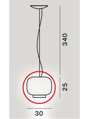 Foscarini Chouchin Bianco 3 Halogen-Pendelleuchte Ersatzglas / Foscarini Chouchin Bianco 3 Halogen-Pendant Lamp Replacement Glass