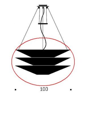 Ingo Maurer Floatation 2 Ersatzschirm Set / Ingo Maurer Floatation 2 replacement shade set